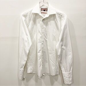 Pink Thomas Pink White Slim Fit Button Up Shirt 15 1/2